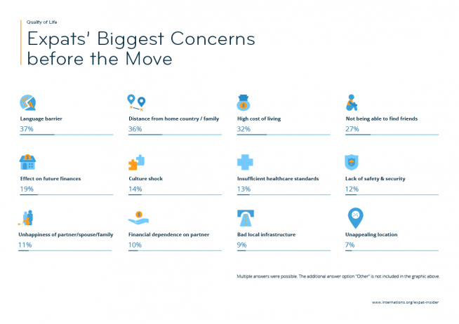 Expat Concerns — infographic