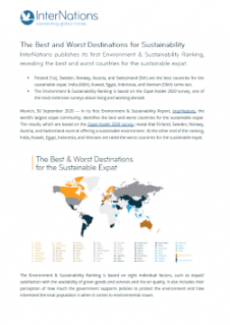 Environment and Sustainability Report The Top and Bottom 10 Press Release