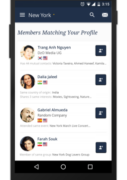 InterNations Android Members Matching Your Profile