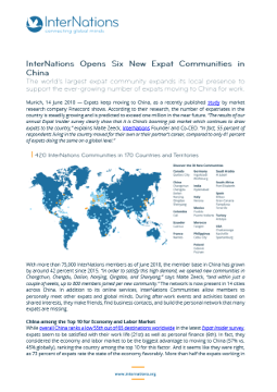 InterNations Opens Six New Communities in China