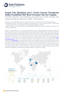 Germany: Great Career Prospects Make Frankfurt the Best German City for Expats