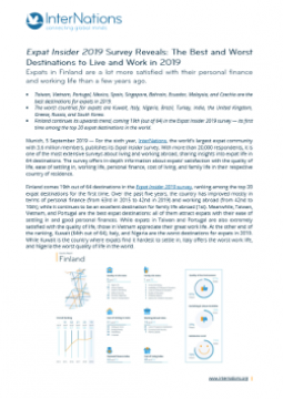 Finland: Expats in Finland are a lot more satisfied with their personal finance and working life than a few years ago