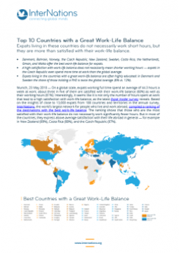 Global: Top 10 Countries with a Great Work-Life Balance