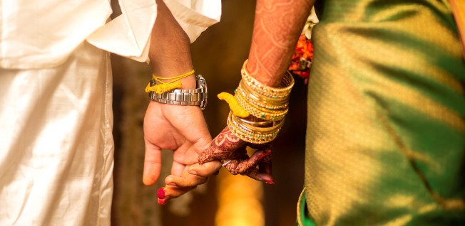 In India it is tradition for the bride’s family to steal the groom’s shoes to symbolize the coming together of two families.